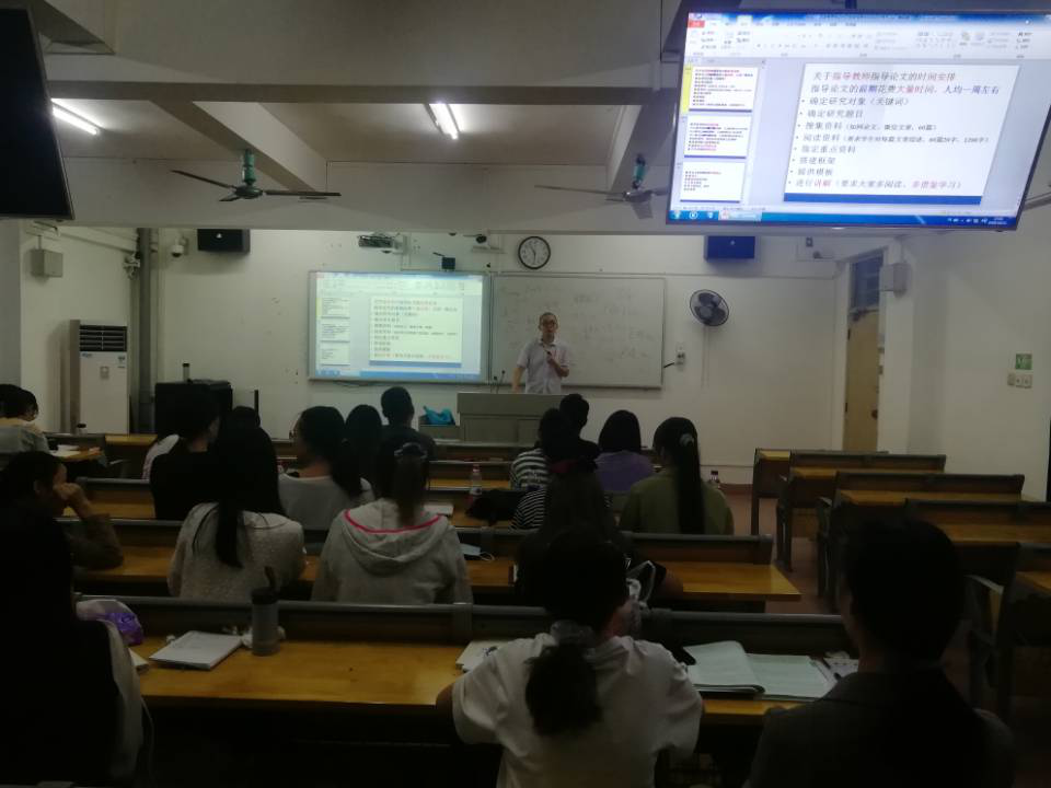 旅游学院举办“旅游管理专业毕业论文选题的原则、方法与技巧”讲座